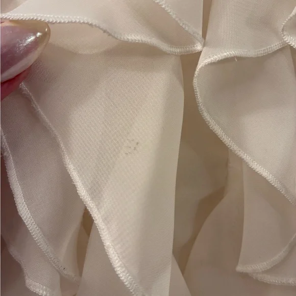 Pink Tartan cream ruffle blouse - Picture 6 of 6